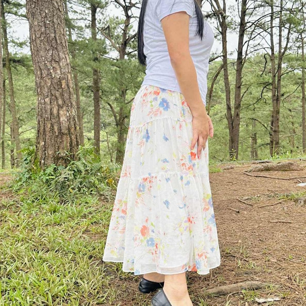 Chic Floral A-Line Skirt